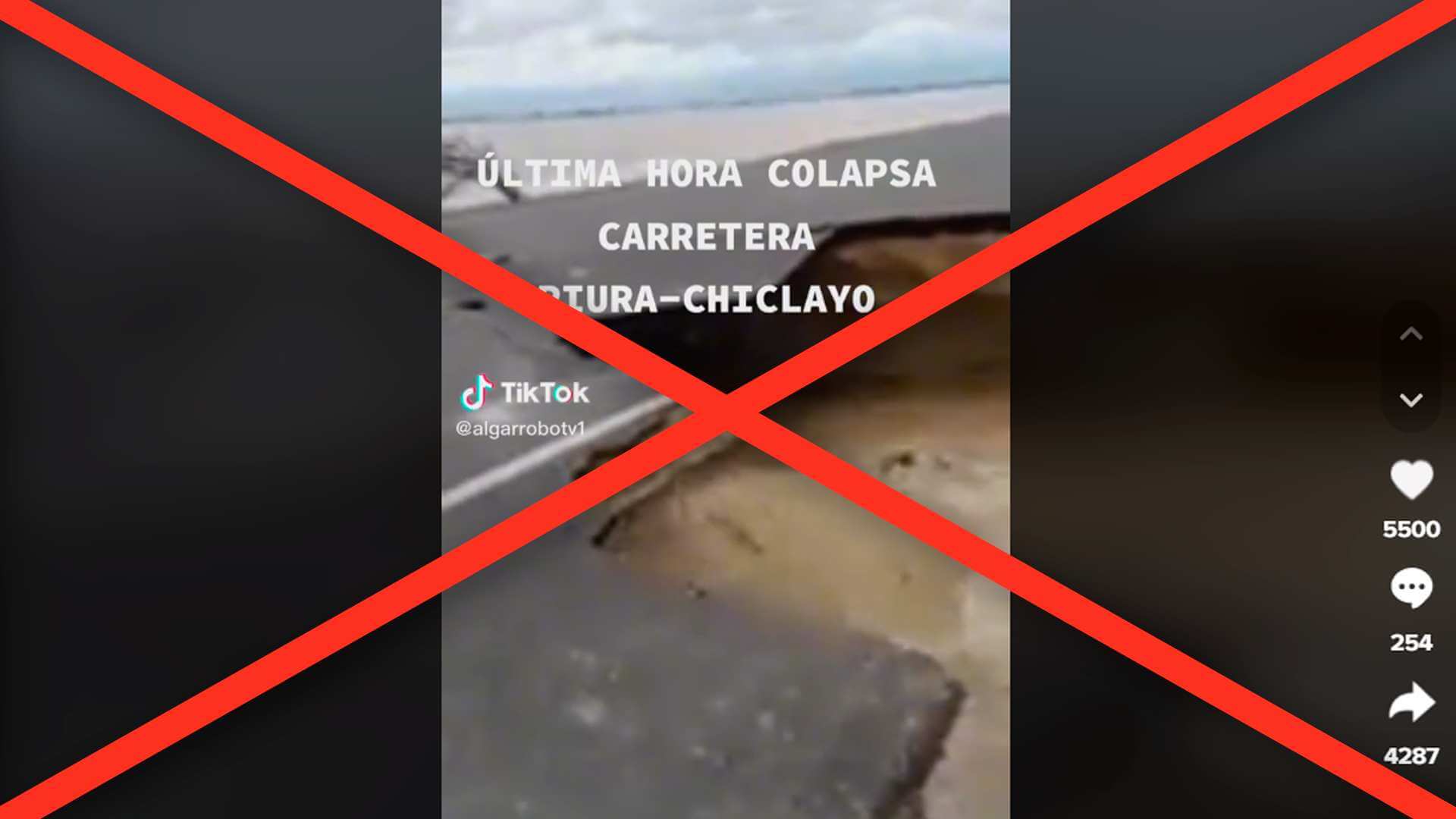 En realidad, la grabación muestra un episodio ocurrido en marzo del 2017, a raíz del fenómeno El Niño Costero.