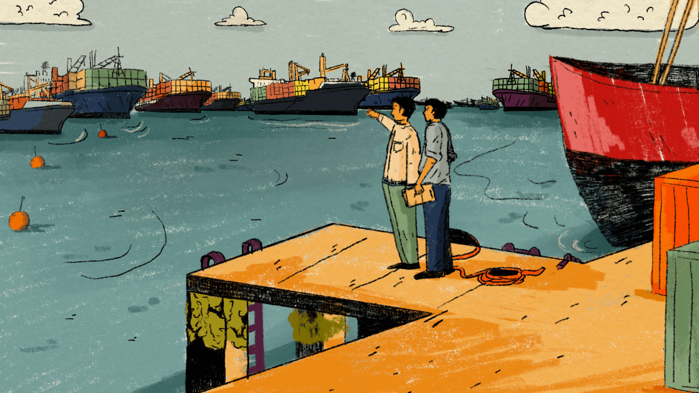 EN AGUAS DISTANTES. La numerosa flota china de pesca del calamar gigante se resiste a transparentar sus movimientos y capturas en altamar.