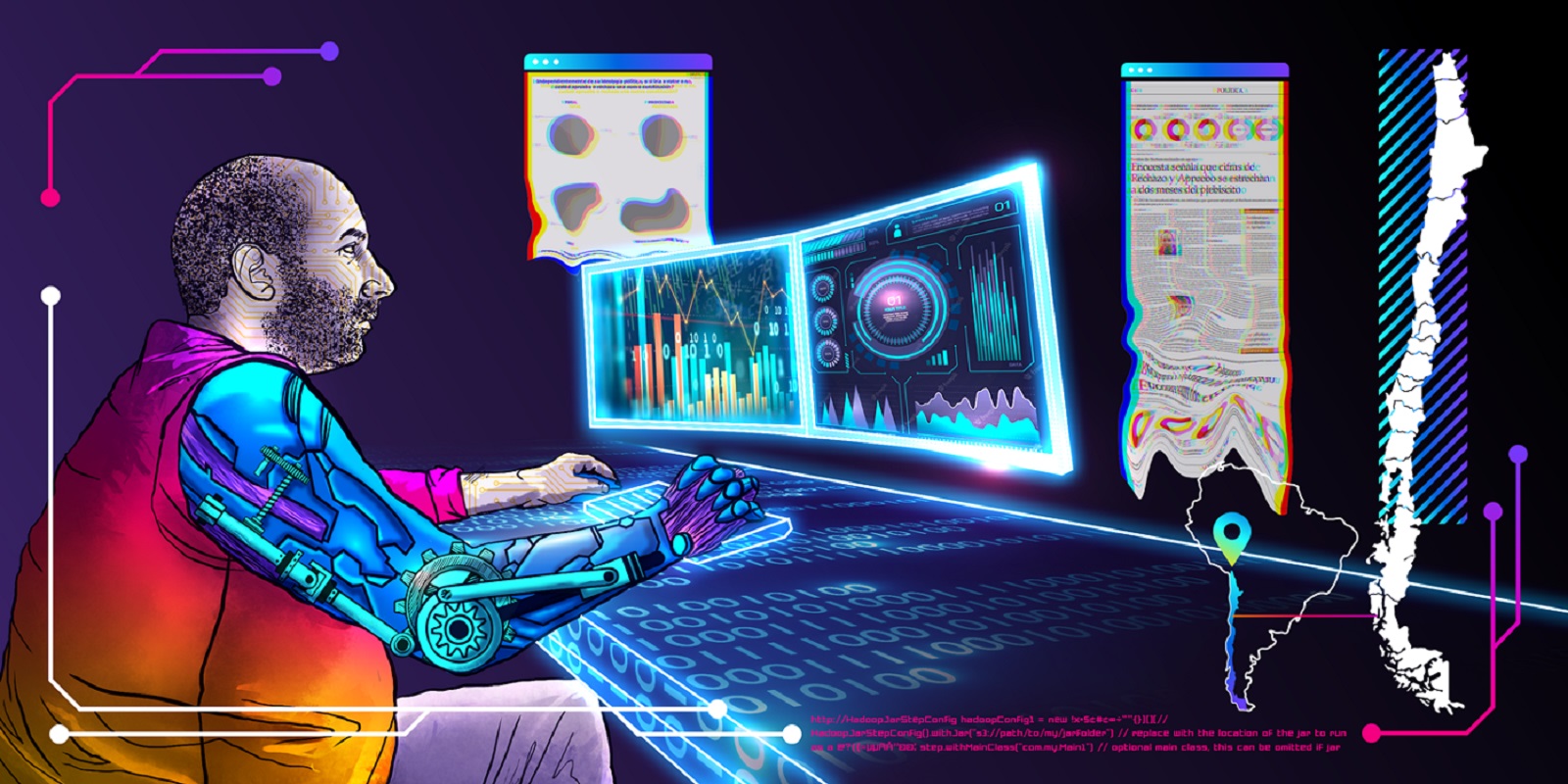 ACTIVIDADES. Fernando Cerimedo ha estado detrás de una encuesta sesgada, mentiras sobre el proyecto de constitución de la Convención e inventos sobre la salud del presidente chileno Boric.