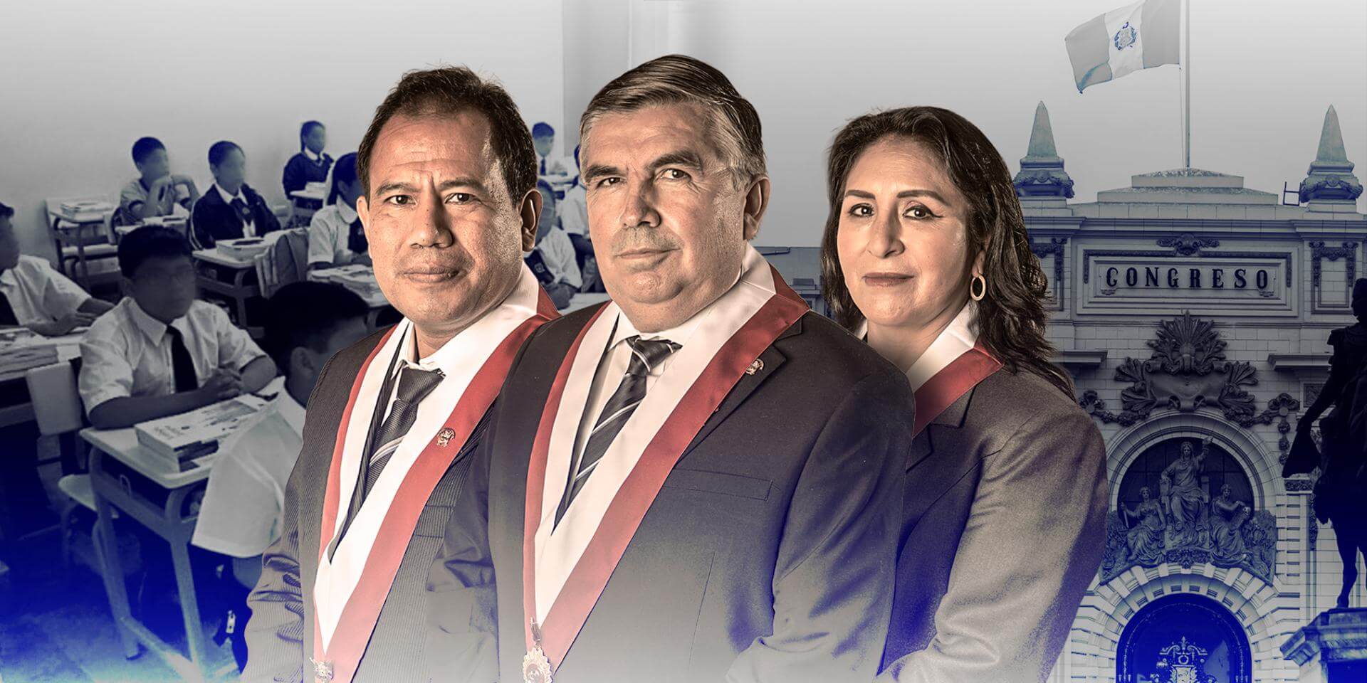 PERSONAJES. Edgar Tello, Alex Paredes y Katy Ugarte son docentes nombrados que no han rendido o han desaprobado exámenes. 