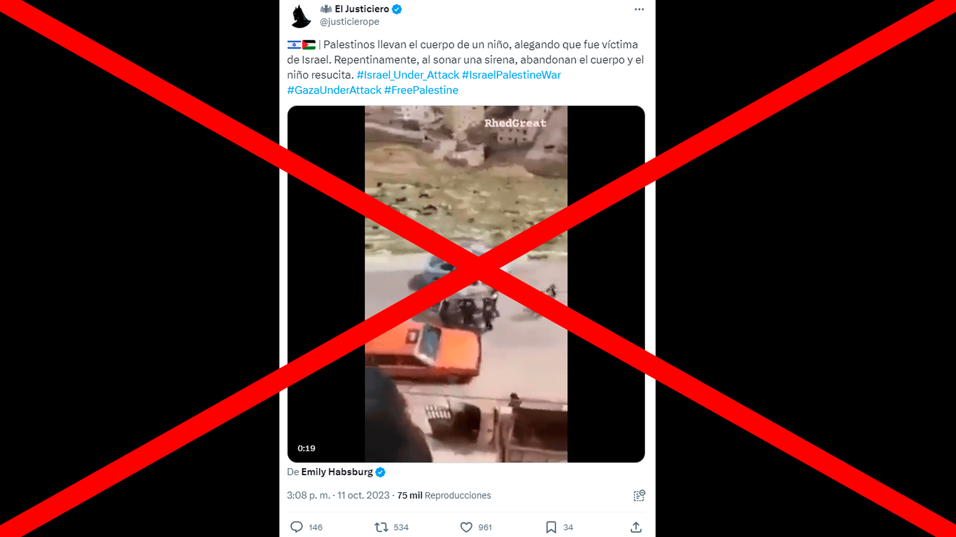 Video de supuestos palestinos que fingen la muerte de un niño no es de la actual guerra entre Israel y Hamás