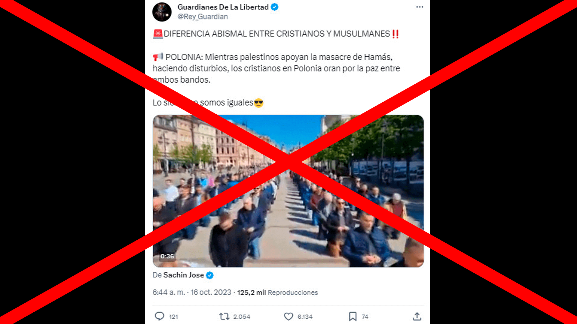 Falso: Video en el que cristianos polacos supuestamente rezan por la paz entre Hamás e Israel no es actual