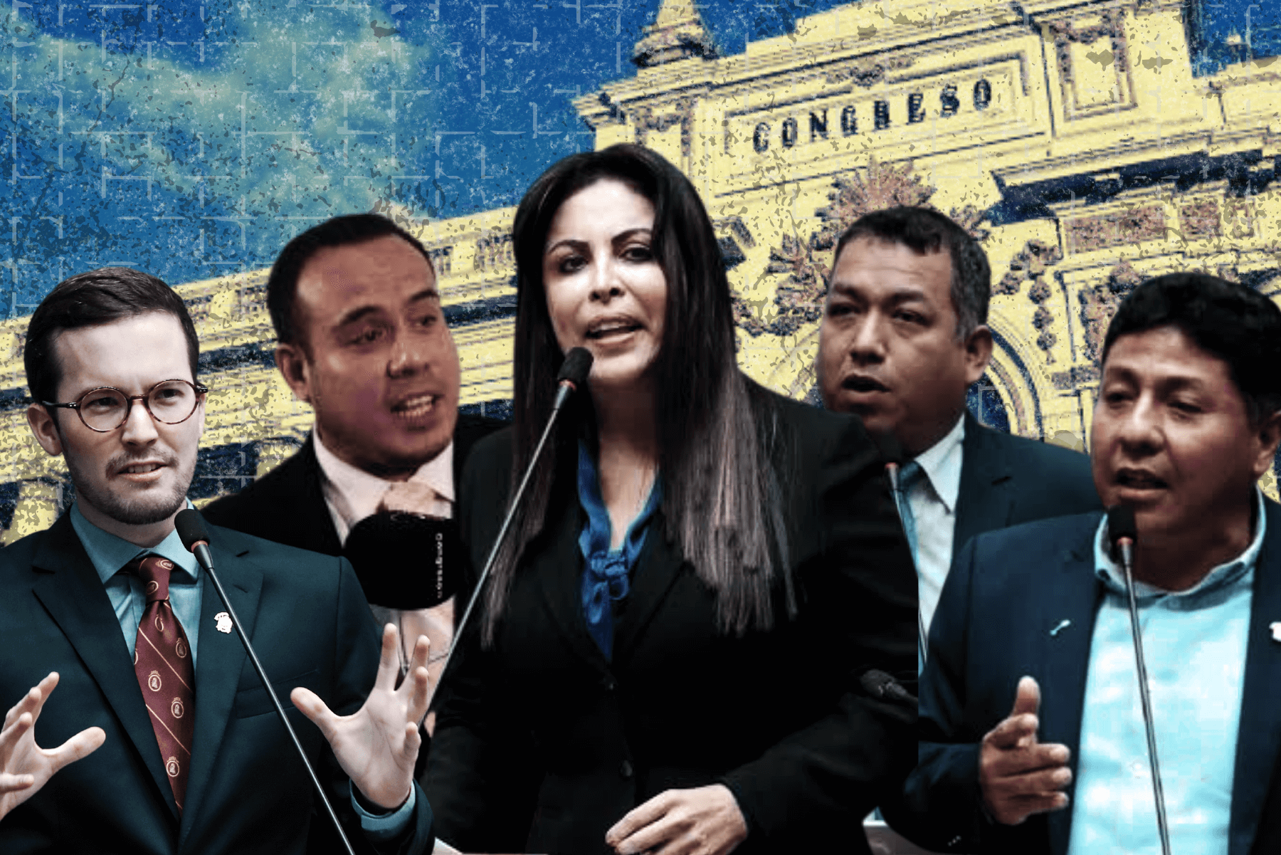 DESTACADOS. Patricia Chirinos, Darwin Espinoza y José Jeri son los congresistas con más aportantes contratados. Alejandro Cavero y Raul Doroteo registran dos financistas en la misma situación.