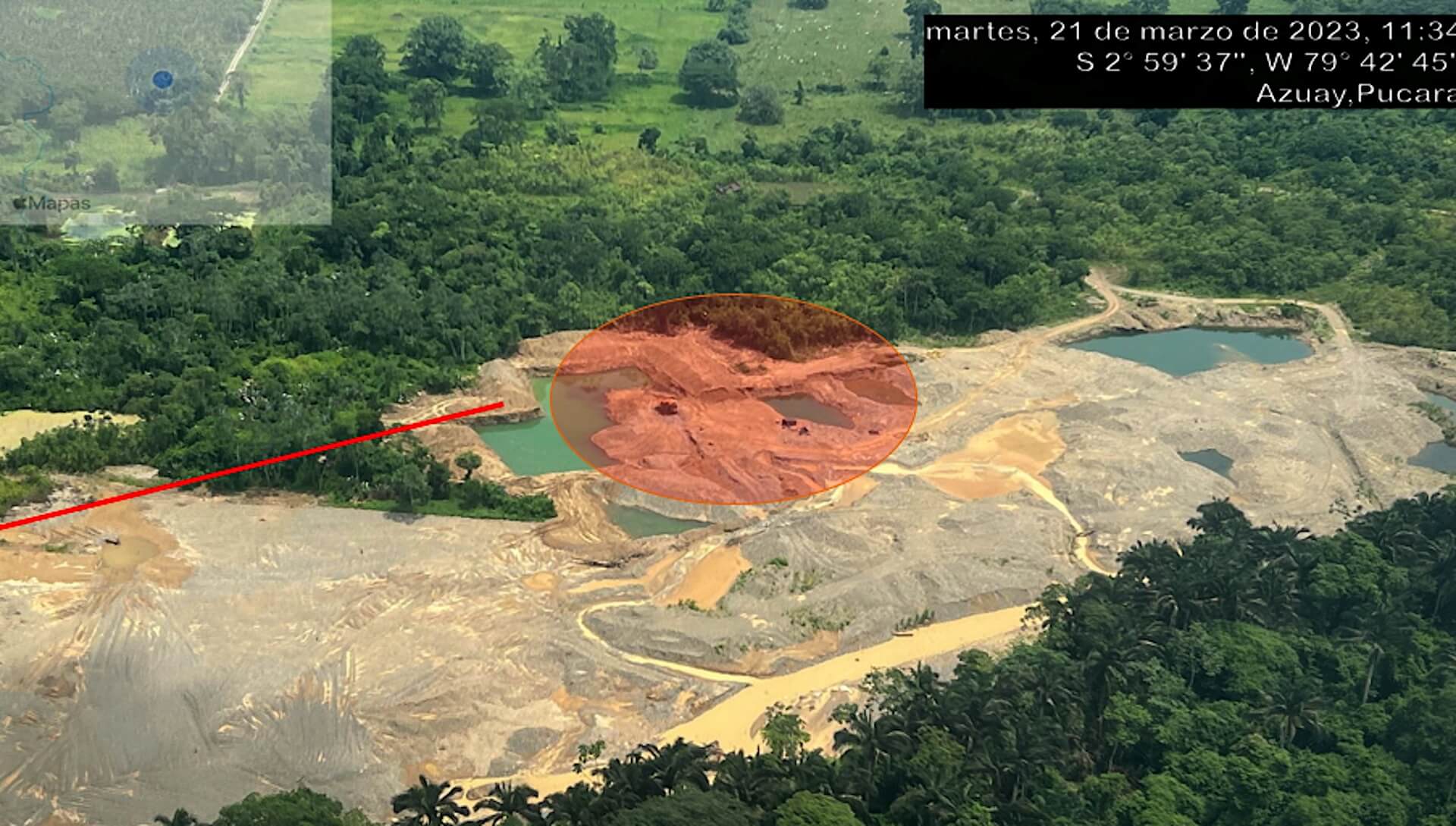 ORO CRIMINAL. Los Lobos controlan una veintena de minas de oro ilegal y, además, realizan cobros a otras 30 minas formales.