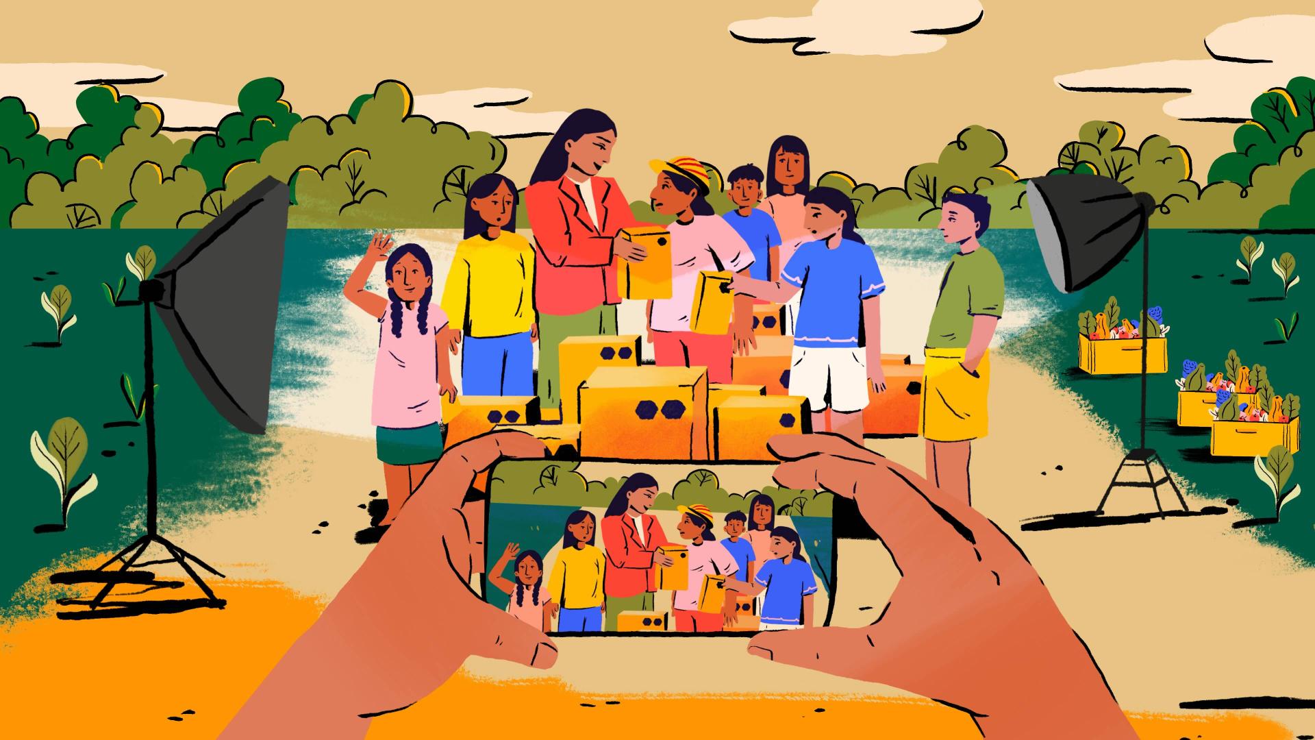 DONATIONS. The food industry donates products that in many cases are not nutritious and uses this activity as part of its marketing strategy.