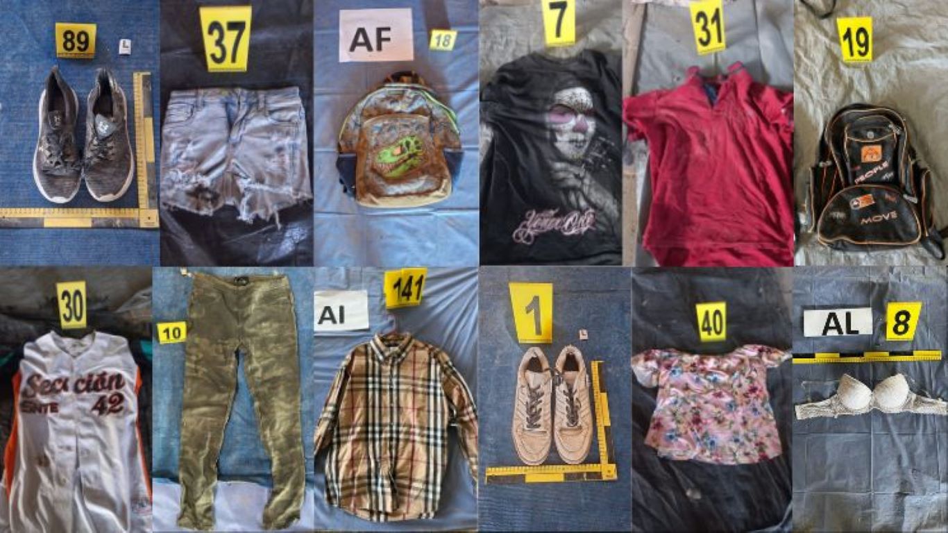 EVIDENCIAS. La Fiscalía del Estado de Jalisco ha recolectado más de 1.500 evidencias durante las diligencias en el rancho Izaguirre, en la localidad de Teuchitlán.