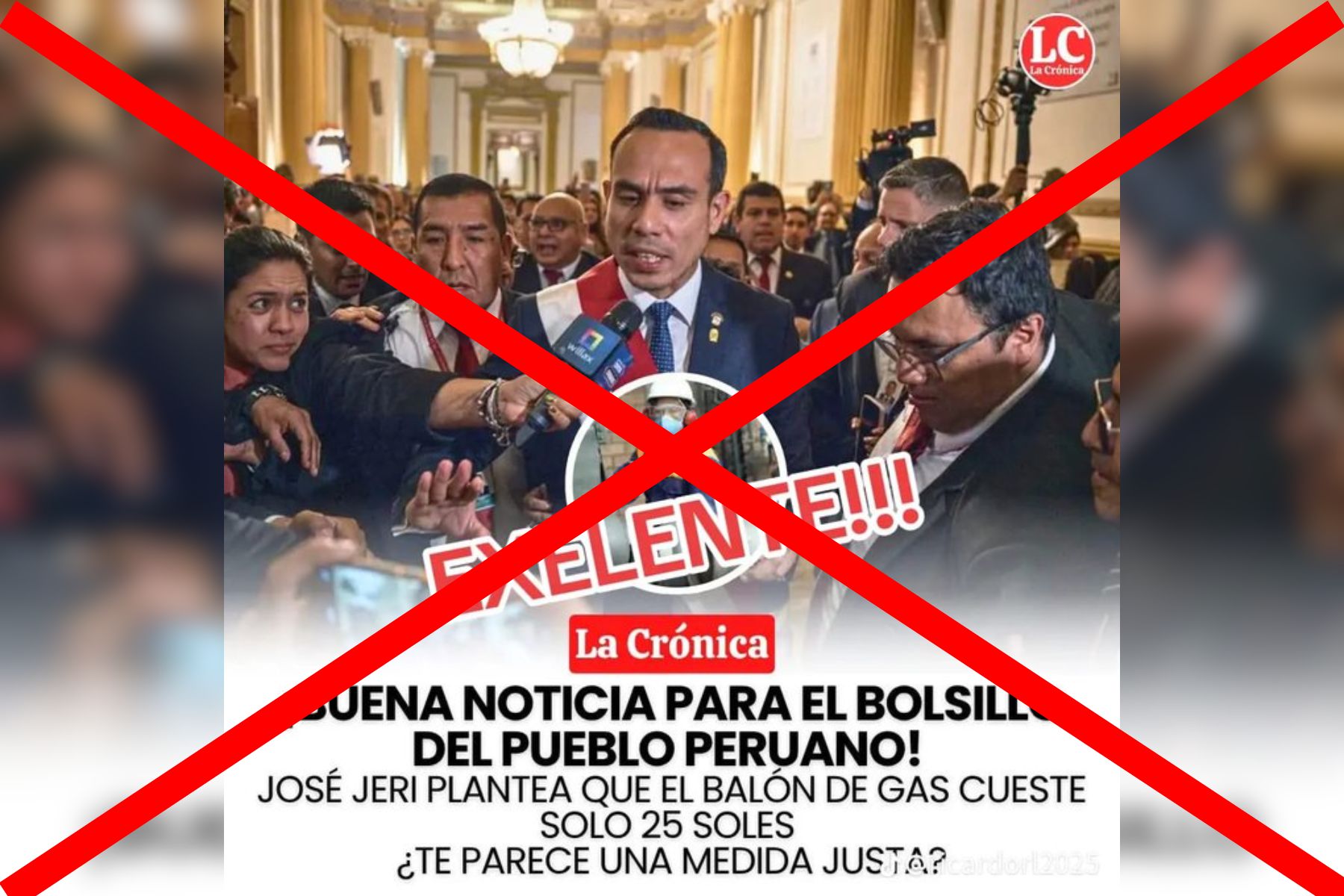 Es falso que el presidente José Jerí planteó la reducción del precio de balón de gas a 25 soles