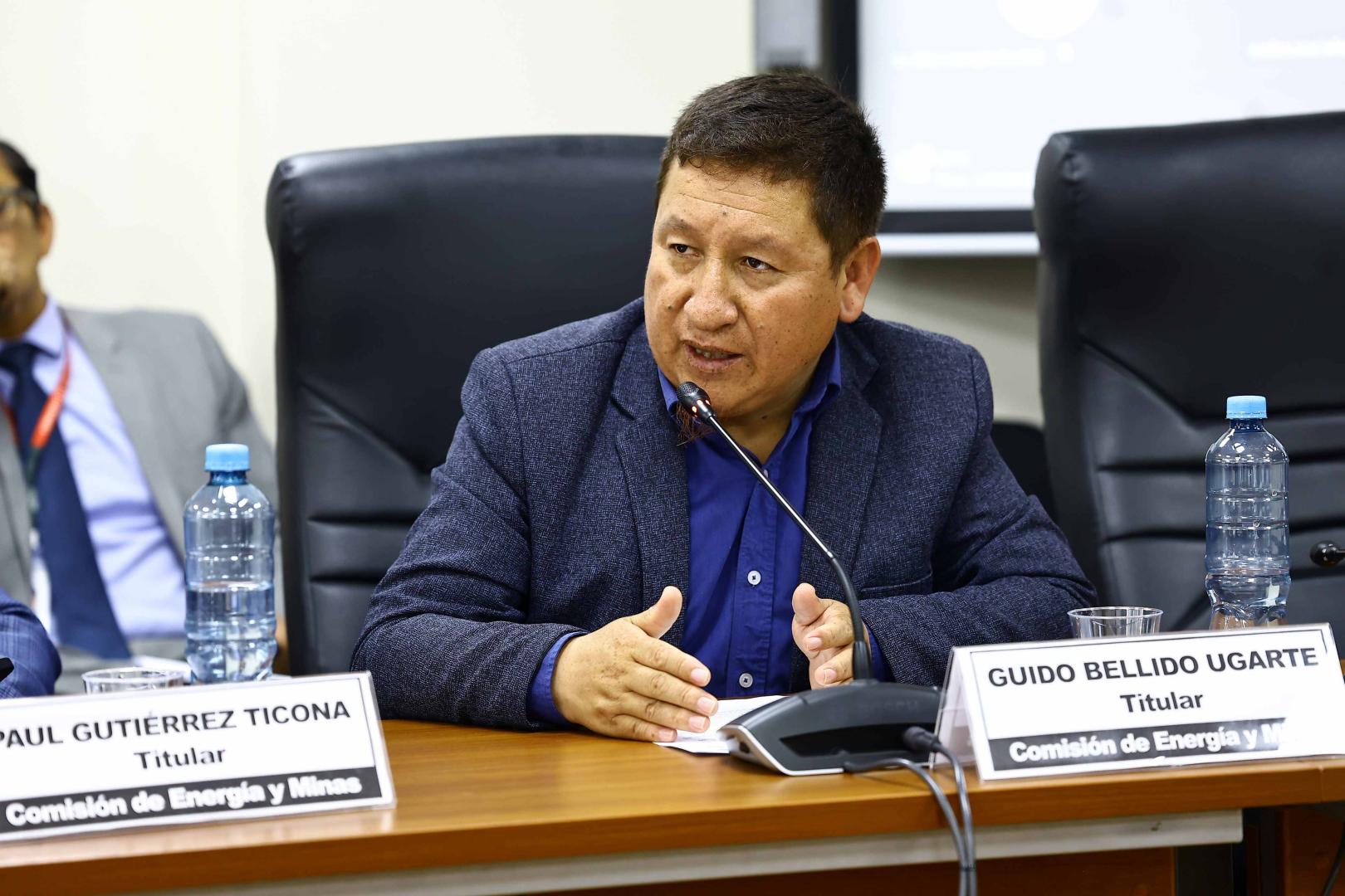 PROMOTOR. El congresista Guido Bellido es uno de los principales promotores de la ampliación de la vigencia del Reinfo.