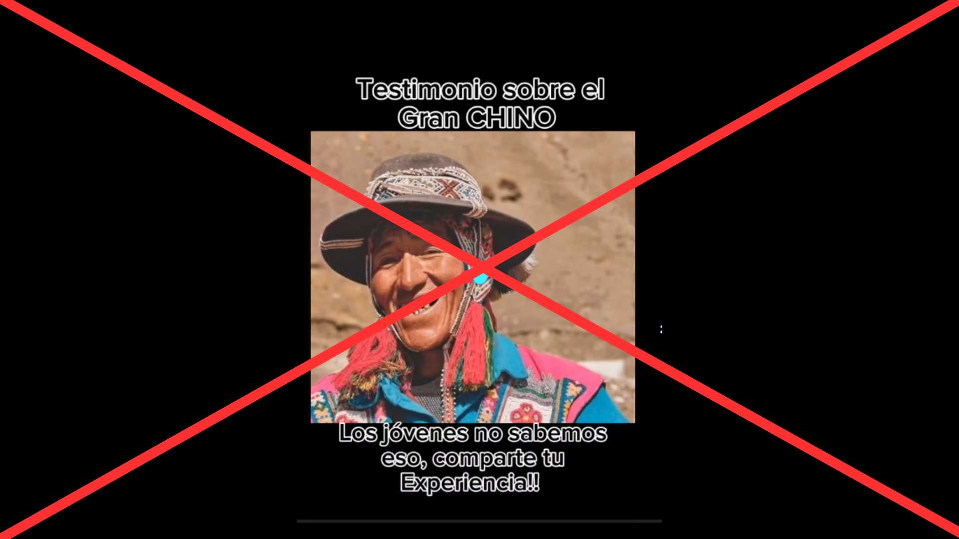 se trata de una foto de un comunero de Cusco ―disponible en un banco de fotos en internet― que fue convertida en video utilizando IA. 