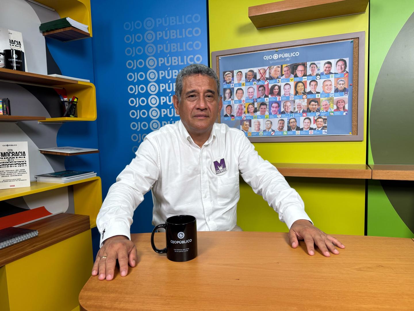 PARTIDO MORADO. Mesías Guevara es uno de candidatos a la presidencia para las Elecciones 2026.