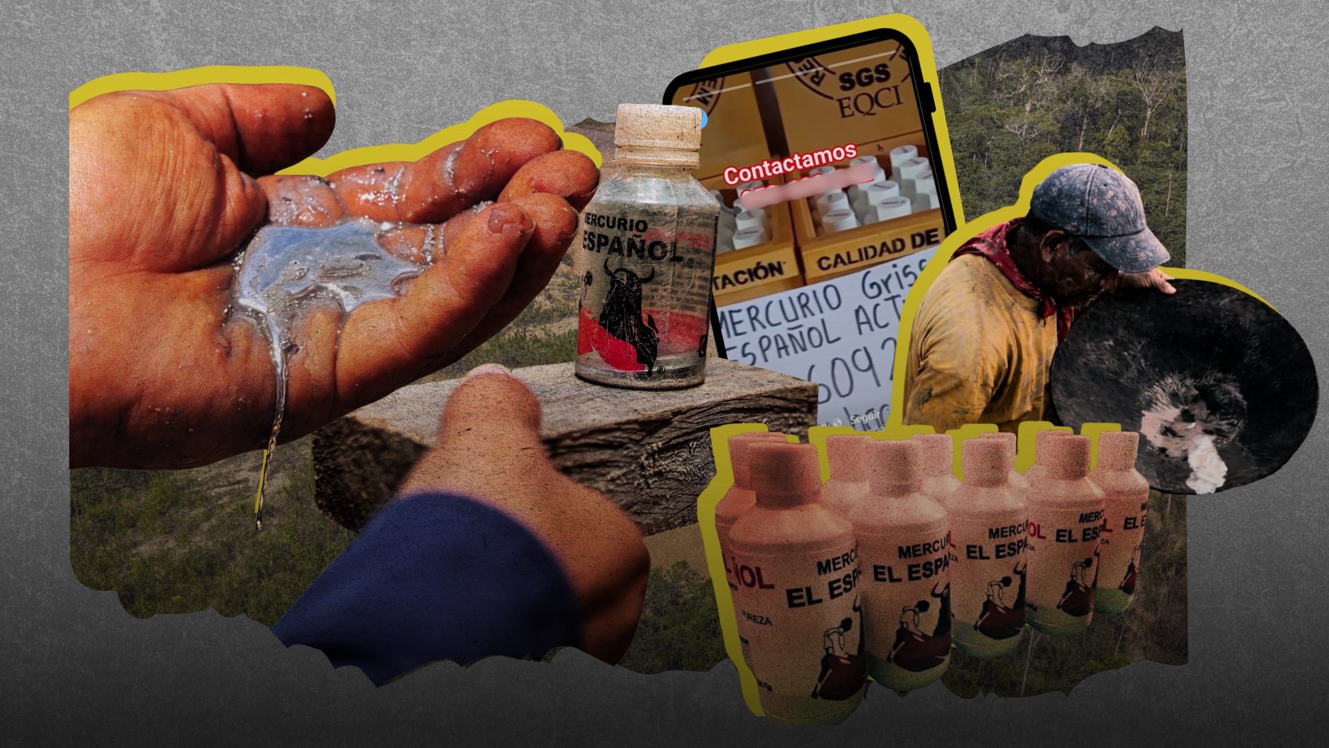 COMERCIO. El mercurio que alimenta la minería ilegal circula por redes sociales sin autorización ni control, pese a su alto impacto ambiental y sanitario.