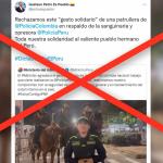 Es falso el supuesto tuit del presidente de Colombia, Gustavo Petro, que rechazaba saludo a la PNP