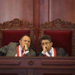 JUNTOS. Los exmagistrados del TC, Carlos Mesía y Gerardo Eto, respaldaron la reconfiguración de la Sunedu. Esta última luego los contrató.