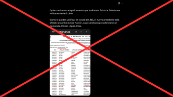 Es falso que el presidente José María Balcázar está afiliado actualmente al partido Ahora Nación