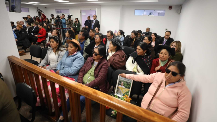CONDENA. Lectura de sentencia del caso Manta y Vilca en el que 13 exmilitares fueron condenados por violaciones sexuales. Hecho considerado crimen de lesa humanidad.