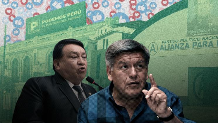 GASTOS. José Luna y César Acuña utilizan constantemente la publicidad digital pagada para difundir mensajes políticos.