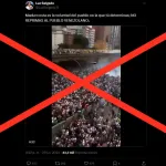Falso: Video compartido por Luz Salgado sobre una protesta tras elecciones en Venezuela no es actual