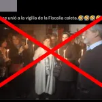 Es falsa la imagen de periodistas en supuesta vigilia para apoyar a la Fiscalía