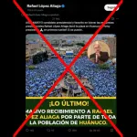 Es falsa la imagen compartida por López Aliaga sobre supuesto mitin multitudinario de Renovación Popular