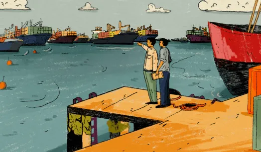 EN AGUAS DISTANTES. La numerosa flota china de pesca del calamar gigante se resiste a transparentar sus movimientos y capturas en altamar.