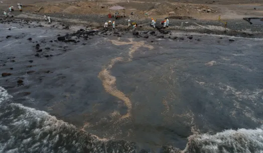 CONTAMINACIÓN. La catástrofe ambiental ocasionada por el derrame de petróleo en el mar de Perú ocurrió el 15 de enero de 2022.