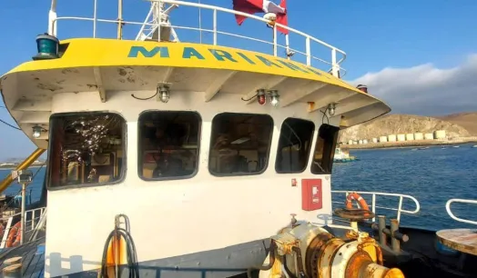 MARIANA B. La embarcación de Hayduk pescó jureles juveniles en exceso en el litoral de Tacna. Hecho data de 2018. 