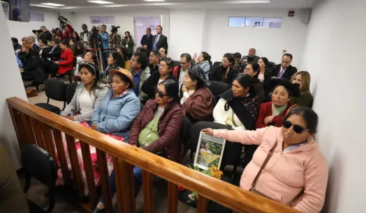 CONDENA. Lectura de sentencia del caso Manta y Vilca en el que 13 exmilitares fueron condenados por violaciones sexuales. Hecho considerado crimen de lesa humanidad.