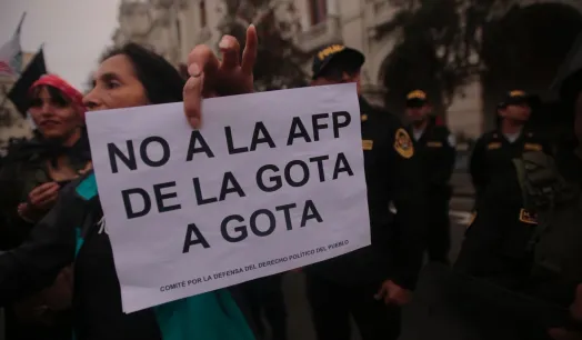 HASTÍO. Miles salieron a las calles el último sábado para protestar contra el Gobierno, el Congreso y la "Ley ProAFP". La queja es que el sistema no cumple con brindar pensiones dignas.