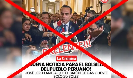 Es falso que el presidente José Jerí planteó la reducción del precio de balón de gas a 25 soles