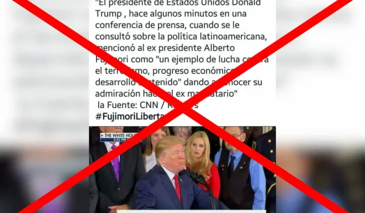 Es falso que Donald Trump elogió a Alberto Fujimori como un presidente ejemplar