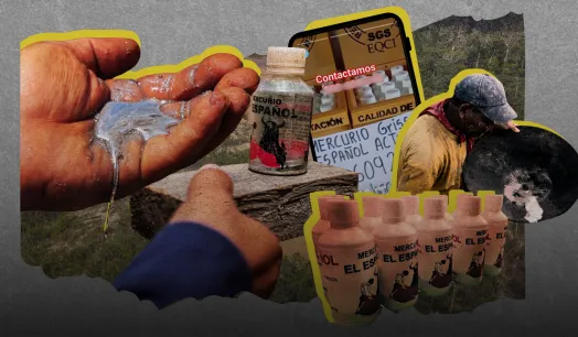 COMERCIO. El mercurio que alimenta la minería ilegal circula por redes sociales sin autorización ni control, pese a su alto impacto ambiental y sanitario.