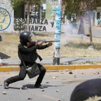 VIOLENCIA. Solo en Chao, 17 personas fueron hospitalizadas por lesiones por PAF durante las protestas.