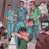 GAZA. En el Hospital al-Shifa, al norte de Gaza, los médicos están agotados ante un sistema de salud que ha colapsado. Se enfrentan a las mismas decisiones que los demás residentes de la Franja de Gaza: huir o enfrentar su nueva realidad.