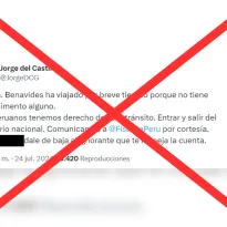 Jorge Del Castillo difundió cuenta fraudulenta de X (Twitter) para defender a Patricia Benavides.