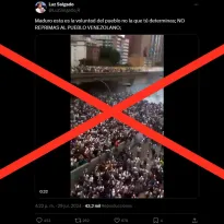 Falso: Video compartido por Luz Salgado sobre una protesta tras elecciones en Venezuela no es actual