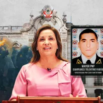 SEGURIDAD. El mayor PNP Gianfranco Tolentino Farfán trabaja en Palacio de Gobierno desde setiembre de 2024. 