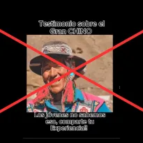 se trata de una foto de un comunero de Cusco ―disponible en un banco de fotos en internet― que fue convertida en video utilizando IA. 