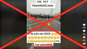 Falso: Video de bloqueo en la Panamericana Norte no es de las protestas del 19J