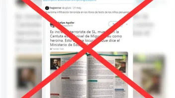 Es falsa la versión compartida por congresista Lizarzaburu sobre que un deudo de La Cantuta es terrorista 