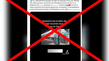 Falso: Este video no muestra el inicio de pruebas de los trenes traídos por López Aliaga: fue grabado en California